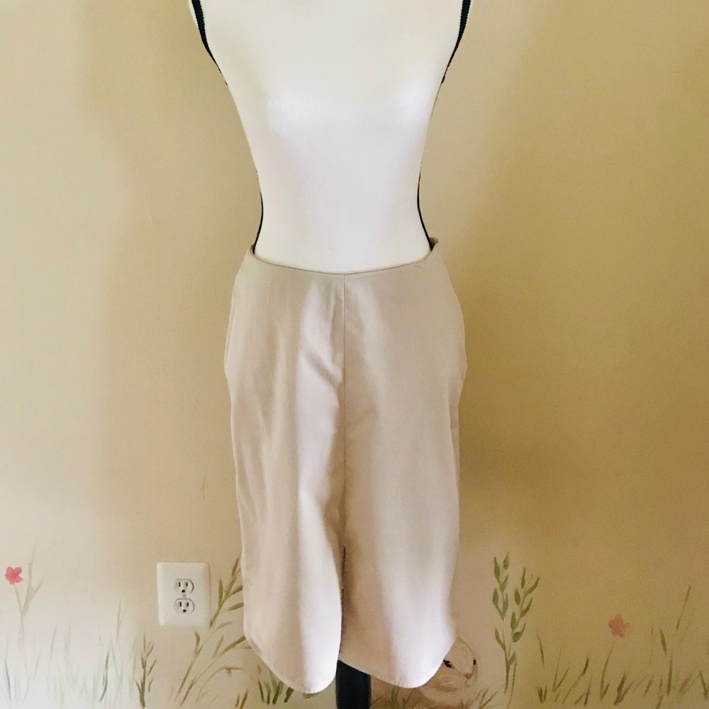 Banana Republic Stretch Khaki A-line Midi Skirt